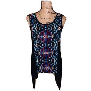 Sheer Analogy open back tank top size M